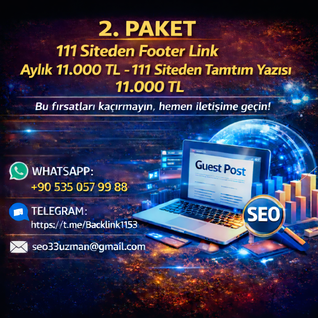 Paket2 -111 Site – Link 11.000 TL-Tanıtım Yazısı 11.000 TL