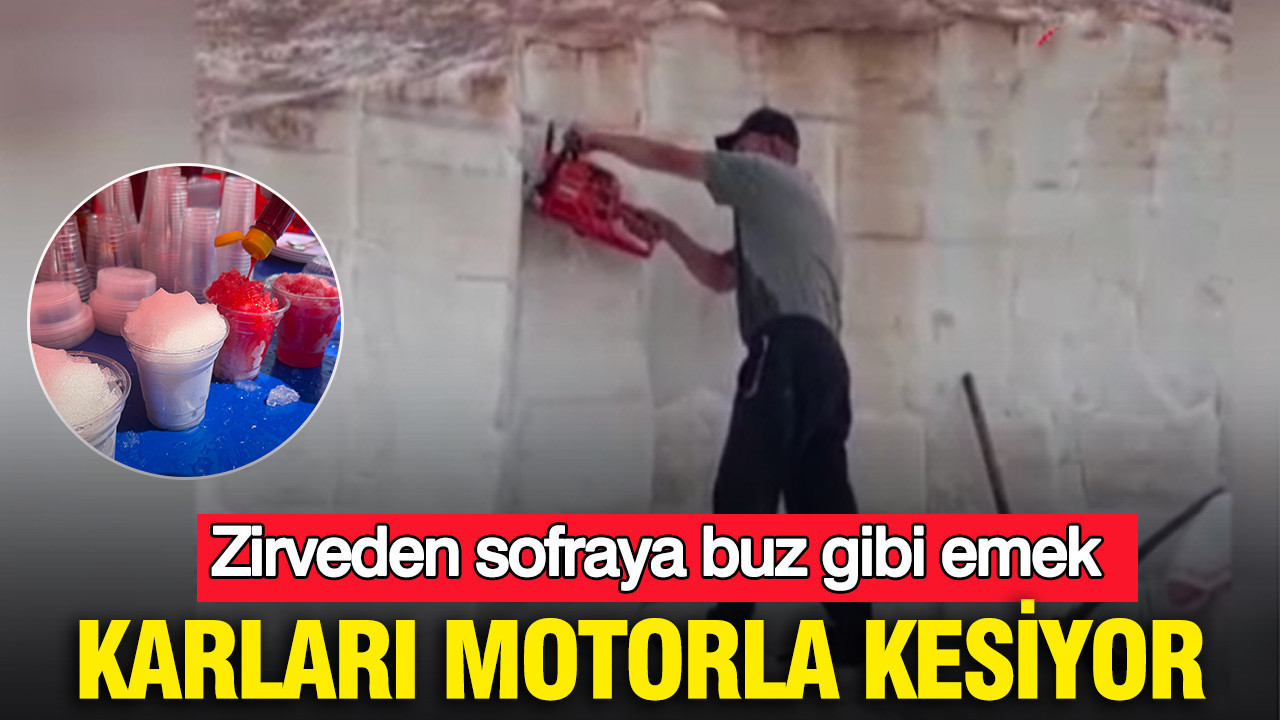 Karlari motorla kesiyor toroslarin zirvesinden gelen lezzet fQZxeLyC